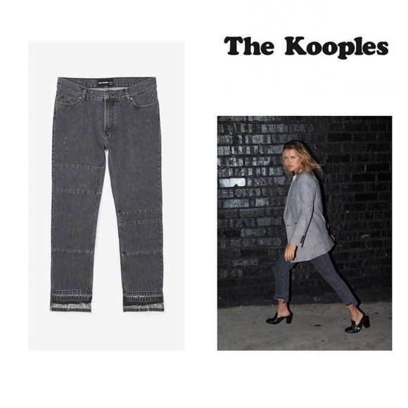 The kooples Nelly Baggy Patchwork Jeans - size 24 - Picture 3 of 14